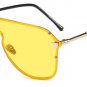 Oversize Integrated Lens Women Pilot Sunglasses Popular Men Mirror Coating Lens Goggle Shades UV400