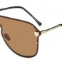 Oversize Integrated Lens Women Pilot Sunglasses Popular Men Mirror Coating Lens Goggle Shades UV400