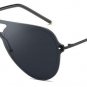 Classic Rimless Women Pilot Sunglasses Oversize Fashion Men Purple Integrated Mirror Lens Shades