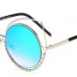 Luxury Crystal Decoration Hollow Out Metal Frame Women Cateye Sunglasses Fashion Ladies Gradient/Ref