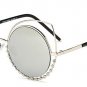 Luxury Crystal Decoration Hollow Out Metal Frame Women Cateye Sunglasses Fashion Ladies Gradient/Ref
