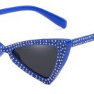 Luxury Crystal Decoration Women Cat Eye Sunglasses Fashion Ladies Triangle Butterfly Sharp Shades UV