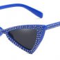 Luxury Crystal Decoration Women Cat Eye Sunglasses Fashion Ladies Triangle Butterfly Sharp Shades UV