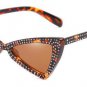 Luxury Crystal Decoration Women Cat Eye Sunglasses Fashion Ladies Triangle Butterfly Sharp Shades UV