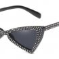 Luxury Crystal Decoration Women Cat Eye Sunglasses Fashion Ladies Triangle Butterfly Sharp Shades UV