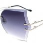 Oversize Women Rimless Sunglasses Hollow Out Metal Legs Fashion Ladies Gradient Lens Shades UV400