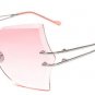 Oversize Women Rimless Sunglasses Hollow Out Metal Legs Fashion Ladies Gradient Lens Shades UV400