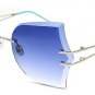 Oversize Women Rimless Sunglasses Hollow Out Metal Legs Fashion Ladies Gradient Lens Shades UV400