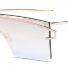 Fashion Integrated Lens Women Rimless Sunglasses Popular Men Mirror Lens Shades UV400