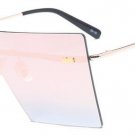 Oversize Women Rimless Sunglasses Fashion Men Square Gradient Lens Shades UV400