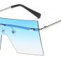 Oversize Women Rimless Sunglasses Fashion Men Square Gradient Lens Shades UV400