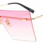 Oversize Women Rimless Sunglasses Fashion Men Square Gradient Lens Shades UV400