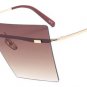 Oversize Women Rimless Sunglasses Fashion Men Square Gradient Lens Shades UV400