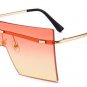 Oversize Women Rimless Sunglasses Fashion Men Square Gradient Lens Shades UV400