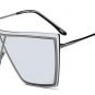 Oversize Square Women Rimless Sunglasses Fashion Men Yellow Tinted Lens Glasses UV400