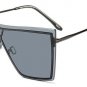 Oversize Square Women Rimless Sunglasses Fashion Men Yellow Tinted Lens Glasses UV400