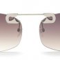 Unique Pin Sharp Bridge Women Rimless Cat Eye Sunglasses Fashion Men Transparent Red Lens Shades UV4