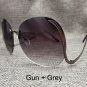 Unique Oversize Women Rimless Sunglasses Fashion Square Pink Lens Arc Shape Legs Eyewear