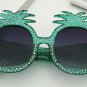 Summer Styles Crystal Decoration Oversize Pineapple Sharp Women Oval Sunglasses Men Pearl Effective