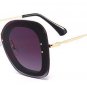 Retro Pearl Effect Women Square Sunglasses Fashion Ladies Pink Mirror Lens Glasses UV400