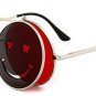 Cute Smiling Face Women Folding Punk Sunglasses Unique Men Double Lens Tinted Steampunk Glasses UV40