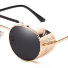 Vintage Women Reversible Steampunk Sunglasses Brand Designer Classic Men Round Punk Goggle Glasses