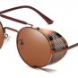 Vintage Women Reversible Steampunk Sunglasses Brand Designer Classic Men Round Punk Goggle Glasses