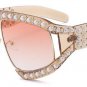 Pearl Decoration Oversize Women Sunglasses Fashion Men Red Lens Shades UV400
