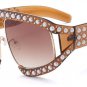Pearl Decoration Oversize Women Sunglasses Fashion Men Red Lens Shades UV400
