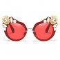 SUNRUN New Sexy Women Cat Eye Sunglasses Oversize Vintage Brand Designer Crystal Diamond Frame Sun G