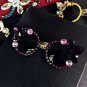New Vintage Crystal Cat Eye Sunglasses Retro Rhinestone Sunglasses Summer Beach Metal flowers Glasse