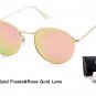 ADE WU Womens Sunglasses Brand Designer Polarized Round Vintage Retro Sun Glasses For Women Men Smal
