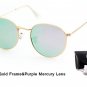 ADE WU Womens Sunglasses Brand Designer Polarized Round Vintage Retro Sun Glasses For Women Men Smal