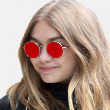 ADE WU Brand Designer Women Vintage Round Sunglasses Small Metal Frame Steampunk Retro Anti-Reflecti