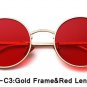 ADE WU Brand Designer Women Vintage Round Sunglasses Small Metal Frame Steampunk Retro Anti-Reflecti