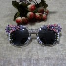 New color Crystal Decoration Oversized Women oval Sunglasses Reinforcing Metal Hinge Luxury women Cl
