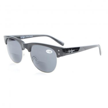 S011 Bifocal Eyekepper Retro Oval Round Half Semi-Rimless Bifocal Sunglasses Women +1.0/+1.5/+2.0/+2