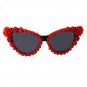 New Brand Baroque Flower Cat Eye Sunglasses for women Luxury Steampunk Sun Beach Crystal Rhinestone 