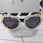 New Brand Baroque Flower Cat Eye Sunglasses for women Luxury Steampunk Sun Beach Crystal Rhinestone 