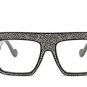 New Women Luxury Brand Design Crystal Cateye Sunglasses Mirror Retro Rhinestones Sun Glasses big Fem