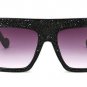 New Women Luxury Brand Design Crystal Cateye Sunglasses Mirror Retro Rhinestones Sun Glasses big Fem