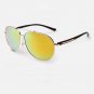 UV400 Polarized Brand Designer Men Luxury Round Outdoor Sunglasses Oversized Metal Frame Flat Sun Gl