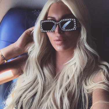 OFIR 2018 Beautiful Sunglasses Square Fine Pearl Sun Glasses Small Frame Sexy Ladies Brand Designer 