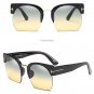 HBK Fashion Lady Oversized Cat Eye Sunglasses Women 2017 New Italy Brand Designer Integrated Eyewear