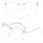 HBK Fashion Lady Oversized Cat Eye Sunglasses Women 2017 New Italy Brand Designer Integrated Eyewear