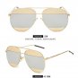 Hot Alloy Round Frame Unisex Sunglasses Double Color Shades Summer Eyeglasses Eyewear Women Men Cove