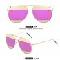 Hot Alloy Round Frame Unisex Sunglasses Double Color Shades Summer Eyeglasses Eyewear Women Men Cove