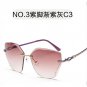 Women Sunglasses 2017 luxury brand designer  Rimless Sun glasses female metal crystal shades UV400 M