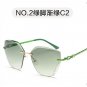 Women Sunglasses 2017 luxury brand designer  Rimless Sun glasses female metal crystal shades UV400 M