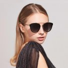 DONNA Sunglasses Women Cat Eye Luxury Brand Designer Alloy Hollow Frame Semi Rimless Metal Glasses V